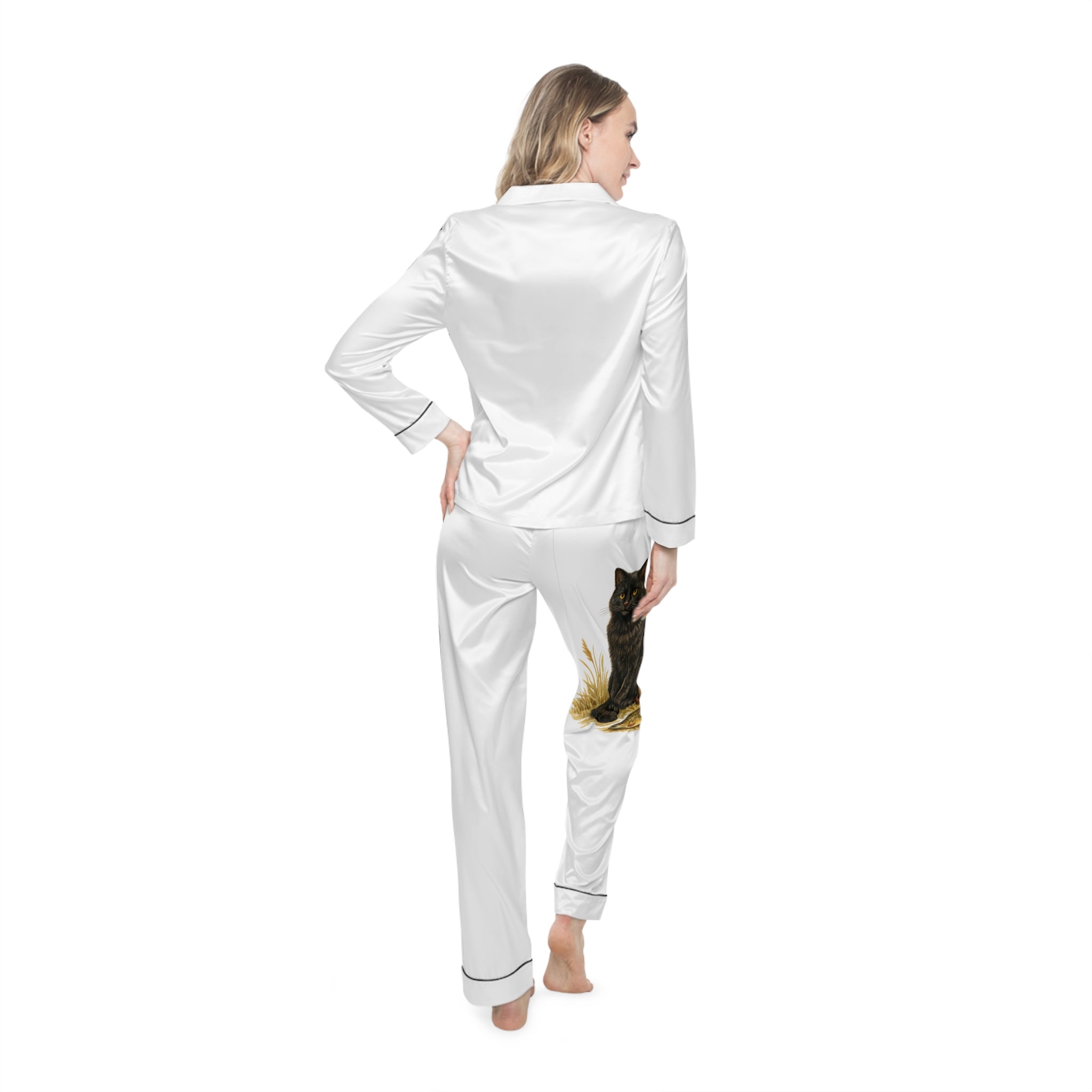 The Angler Cat — Women's Satin Pajama Set